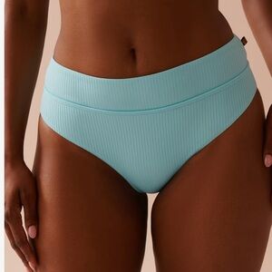 NWOT la vie en rose TEXTURED MID WAIST BRAZILIAN BIKINI BOTTOM